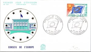 France 1971 FDC - Council Of Europe - Strasbourg - F70633