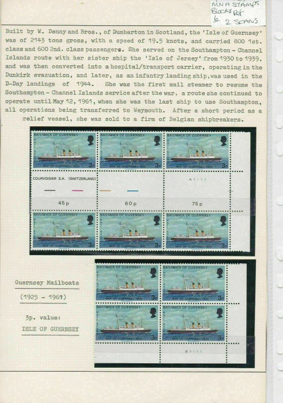 Guernsey MNH Stamps Blocks Ref: R6445