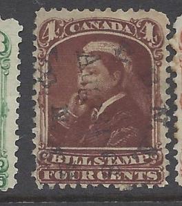 Canada Bill Stamp FB41 Used 4cent 