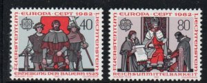 Liechtenstein Sc 733-734 1982 Europa set stamp mint NH