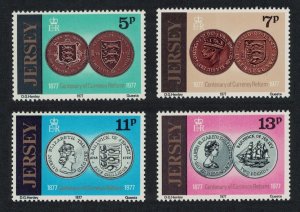 Jersey Coins Centenary of Currency Reform 4v 1977 MNH SG#171-174