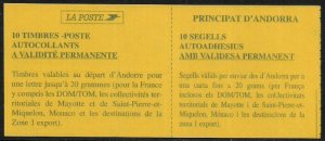 Andorra, French #491a MNH Complete Booklet - Coat of Arms