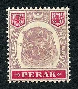 Perak SG69 4c dull purple and carmine M/M Cat 24 pounds