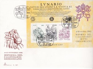 1982 - VATICAN - Scott #717a - Sheet  - FDC