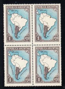 Argentina Scott 445 Mint NH VF block