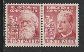 1951 Australia - Sc 241a - MH VF - 1 pair - Founding of Commonwealth