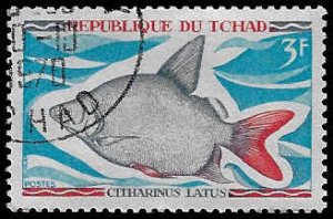 Chad #219 Used - OG (CTO); 3fr Fish (1969)