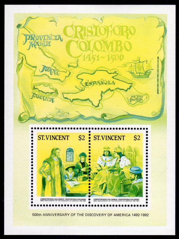 St.Vincent 1986 Sc#937A/B 500th.Anniversary of the Discovery America Color Proof