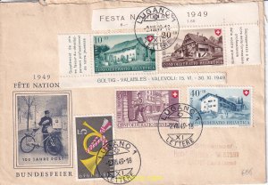 729914 USED SUIZA 1949 CENTENARIO DE LOS CORREOS CONFEDERADOS