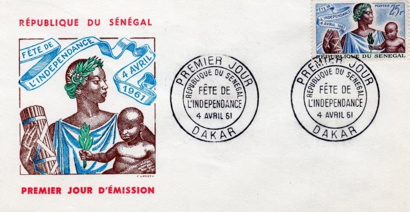 Senegal 1961 Sc#201 Independence Day (1) Official F.D.C.