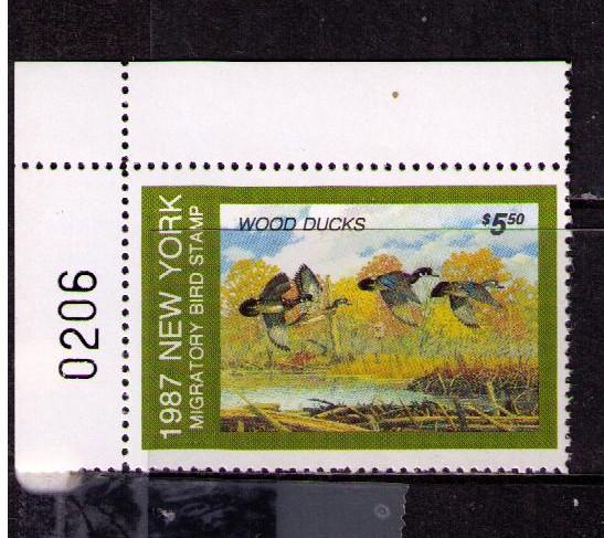 US NEW YORK Sc# 3 MNH FVF Wood Ducks