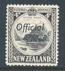 New Zealand #O67 MH 4p Mitre Peak Ovptd. Official