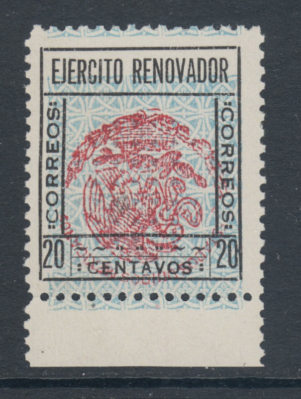 Mexico, Sinaloa, Sc 2 var. MNH. 1929 20c Coat of Arms with INVERTED CENTER, Cert