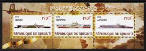 DJIBUTI - 2012 - Aircraft Carriers #2 - Perf 3v Sheet - MNH - Private Issue