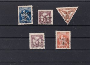 fiume 1919 and surcharge stamps  ref 12768