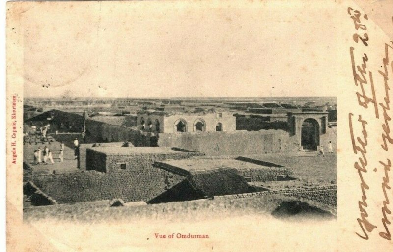 SUDAN Card Khartoum *Vue of Omdurman* SCARCE PPC GB Worcs 1907{samwells}FC5