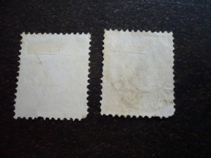 Stamps - Netherlands - Scott# 35, 36a - Used Part Set of 2 Stamps