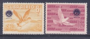 Cuba C209-10 MNH 1960 Pigeon Stamp Day Overprinted Airmail set