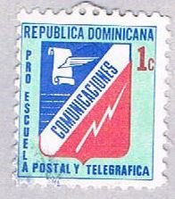 Dominican Republic Comunications 1c lt green (AP103829)
