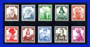 1935 - Alemania - Scott n B 69 - B 78 - MNH - AL- 17 - 04