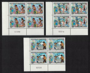 New Caledonia Volleyball Olympic Games 3v Corner Blocks of 4 Number 2004 MNH