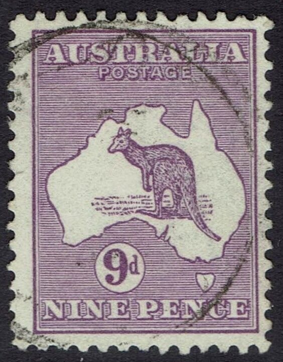 AUSTRALIA 1915 KANGAROO 9D 2ND WMK USED