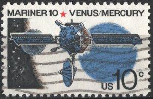 SC#1557 10¢ Mariner 10, Venus and Mercury (1975) Used