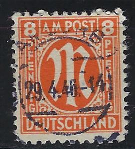 Germany AM Post Scott # 3N6a, used