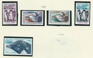 FRENCH SOUTHERN AND ANTARCTIC TERRITORY mnh  Scott Cat # 89-93