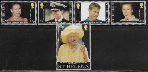 St Helena Scott #'s 759a-e MNH