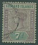 Leeward Islands SC# 6 Queen Victoria, 7d, Used SCV $21.00