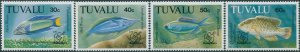 Tuvalu 1992 SG656-659 Marine Fish Kuala Lumpur Exhibition set MNH