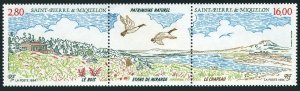 St Pierre & Miquelon 605-606a strip, MNH. Michel 681-682. Natural Heritage, 1994