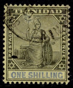 TRINIDAD EDVII SG131, 1s black & blue-yellow, USED.