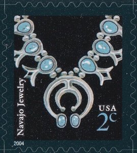 US 3750 American Design Navajo Jewelry 2c single MNH 2004