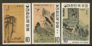 Korea, Scott #'s 721-723,10w Paintings, MNH