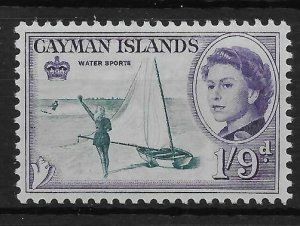 CAYMAN ISLANDS SG176 1962 1/9 DEEP TURQUOISE & VIOLET MNH
