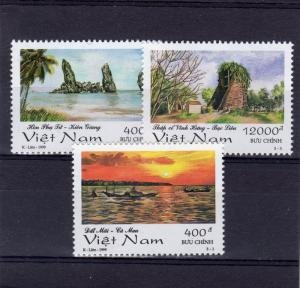 Vietnam 1999 LANDSCAPES Paintings set (3) Perforated Mint (NH)