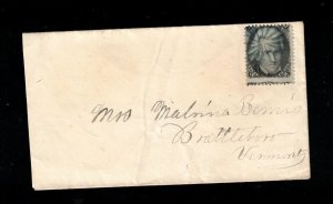 USA #73 Used Misperf Variety On Cover To Bratteboro Vermont (Drop Letter)