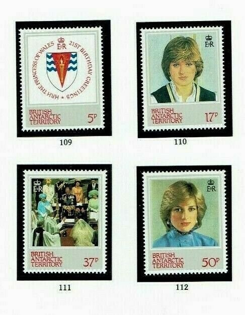 British Antarctic Territory:1982, 21st Birthday, Princes of Wales, MNH + Gutter