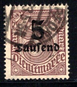 Germany Reich Scott # O29, used, Mi # D89, exp h/s