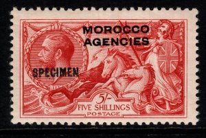 MOROCCO AGENCIES SG54s 1931 5/= ROSE-RED SPECIMEN MTD MINT