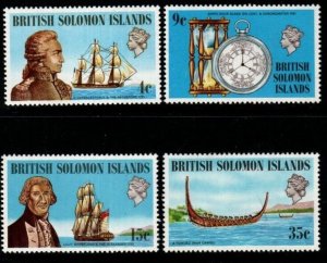 BRITISH SOLOMON IS. SG236/9 1973 SHIPS AND NAVIGATORS MNH