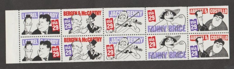 U.S. Scott #2562-2566a Comedians Stamp - Mint NH Booklet