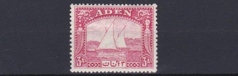 ADEN  1937  S G 6  3A  CARMINE  MH 