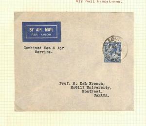 GB TRANSATLANTIC MAIL *Combined Sea & Air Service* Cover {samwells}Ap535