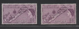 Bermuda  Scott#  148 & 149  unused  OG  hinged single