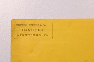 CSA - 186x Lynchburg VA / Banking Ad / Turned Cover - L38856