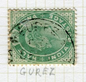 INDIA; Fine POSTMARK on early Ed VII issue used value, Gurez