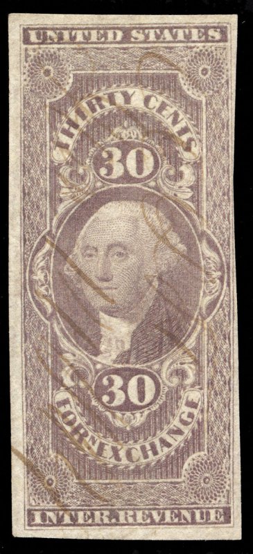 01302 U.S. Revenue Scott R51a 30-cent Foreign Exchange imperforate, SCV = $200